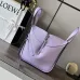 Loewe Women's Crossbody Bag - Lavender Leather, Unique Zipper Design & Adjustable Strap, Stylish Luxury Shoulder Bag with Brand Aesthetic #B56837