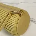 Loewe Women's Cylinder Shoulder Bag - Yellow Pleated Leather, Gold-Tone Hardware, Adjustable Strap, Stylish Barrel Bag with Anagram Logo #B56824