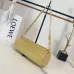 Loewe Women's Cylinder Shoulder Bag - Yellow Pleated Leather, Gold-Tone Hardware, Adjustable Strap, Stylish Barrel Bag with Anagram Logo #B56824