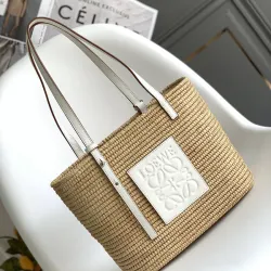 Loewe x Paula's Ibiza Small Square Raffia Basket Bag size:30×21×11cm #B54019