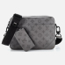 Louis Vuitton Duo Messenger Bag Monogram Shadow Leather Blue/Gray #B37631
