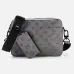 Louis Vuitton Duo Messenger Bag Monogram Shadow Leather Blue/Gray #B37631