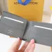 Louis Vuitton Style Slender Wallet - Monogram Taiga Leather Bifold Card Holder | 8 Card Slots + Paper Compartment (M81628) #B59489