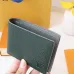 Louis Vuitton Style Slender Wallet - Monogram Taiga Leather Bifold Card Holder | 8 Card Slots + Paper Compartment (M81628) #B59489