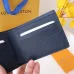 Louis Vuitton Style Slender Wallet - Monogram Taiga Leather Bifold Card Holder | 8 Card Slots + Paper Compartment (M81628) #B59489
