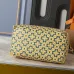 2026 Yellow Clover Pattern Blue Accents  Luxury Leather Stylish Travel  bag #B60308