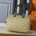 2026 Yellow Clover Pattern Blue Accents  Luxury Leather Stylish Travel  bag #B60308