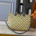 2026 Yellow Clover Pattern Blue Accents  Luxury Leather Stylish Travel  bag #B60308