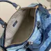 LV Original M15277 Sac Speedy Bandoulière 40 | Denim Patchwork Travel Bag with Koi Fish Motif #B60246