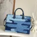 LV Original M15277 Sac Speedy Bandoulière 40 | Denim Patchwork Travel Bag with Koi Fish Motif #B60246
