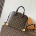 LV Original M27216 Trunk Alma PM Handbag | Monogram Canvas Leather Trim Top Handle Bag #B60237