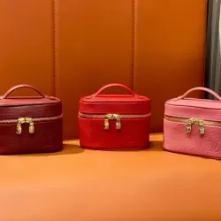 Louis Vuitton Epi Leather Vanity Case Collection - Luxury Cosmetic Bags with Gold-Tone Zippers in Multiple Elegant Colors M25857 #B58335