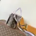 Louis Vuitton M25656 Neverfull Bandoulière Inside Out BB Tote Bag - Purple Monogram Canvas & Leather with Microchip #B60511