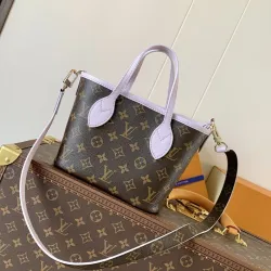  M25656 Neverfull Bandoulière Inside Out BB Tote Bag - Purple Monogram Canvas & Leather with Microchip #B60511