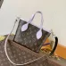 Louis Vuitton M25656 Neverfull Bandoulière Inside Out BB Tote Bag - Purple Monogram Canvas & Leather with Microchip #B60511