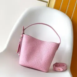  M28886 All In BB Embossed Canvas Mini Bucket Shoulder Crossbody Handbag #B65986