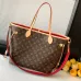 Louis Vuitton Neverfull Bandoulière Inside Out Medium Handbag With Chip Red #B54861