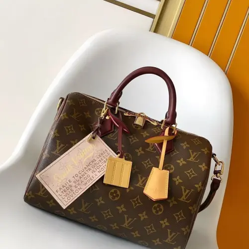 Louis Vuitton Speedy Soft 30 Boho Handbag (M12803) - Monogram Canvas, Ostrich Trim, 30×21×17cm #B59995