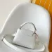 Louis Vuitton Women's White Grained Leather Handbag with Crystal Embellishments & Signature LV Logo M25934 #B57299