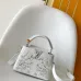 Louis Vuitton Women's White Grained Leather Handbag with Crystal Embellishments & Signature LV Logo M25934 #B57299
