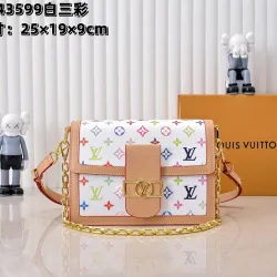 Women's Louis Vuitton Dauphine Soft GM Multicolor Monogram Bag #B46391