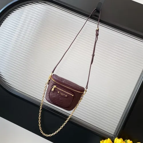 Louis Vuitton Coussin PM Crossbody Bag – Burgundy Monogram Empreinte Leather with Gold-Tone Hardware #B59165