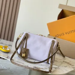  M27275 Express Mini Hobo Bag Pastel Purple Calfskin Monogram Trim Crossbody Handbag #B65982