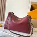 Louis Vuitton M27689 Express Medium Hobo Bag Burgundy Calfskin Monogram Trim Shoulder Handbag #B65981