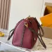 Louis Vuitton M27689 Express Medium Hobo Bag Burgundy Calfskin Monogram Trim Shoulder Handbag #B65981