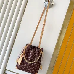 Louis Vuitton Monogram Reverse Noé Handbag (M13324) - 2025 Cruise Collection, Detachable Chain/Strap, 23×27×8cm #B59994