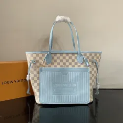  Neverfull Inside Out Damier Azur Tote Bag 47×28×14cm #B65023