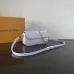 Louis Vuitton White Embossed Monogram Crossbody Bag With Chain Strap And Adjustable Belt size:23×12×4cm #B54276