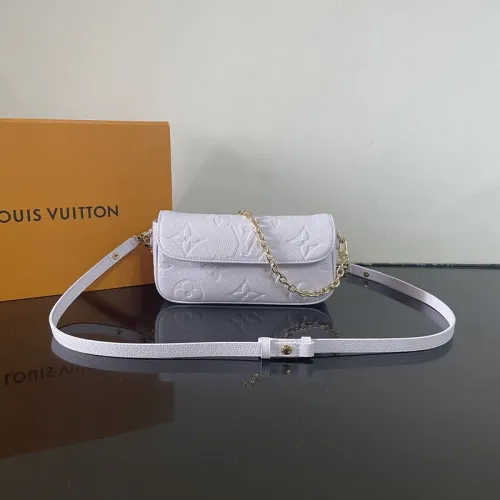 Louis Vuitton White Embossed Monogram Crossbody Bag With Chain Strap And Adjustable Belt size:23×12×4cm #B54276