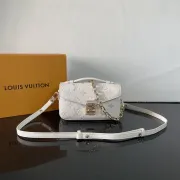 Louis Vuitton White Multicolor Monogram Crossbody Bag With Gold Lock And Chain Strap size:21×13×6cm #B54275