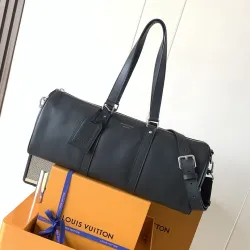 Louis Vuitton Black Calfskin Needle Duffle Bag M28000 #B66158 Louis Vuitton Black Calfskin Needle Duffle Bag M28000 #B66158