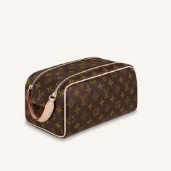 Louis Vuitton Monogram Dopp kit toilet pouch AAA Quality Brown/Black #B39709