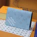 LOUIS VUITTON passport Case Chip version White/Blue #B53470
