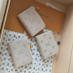 LV M27742 Compact Wallet | Monogram Embossed Leather | Light Blue #B60898