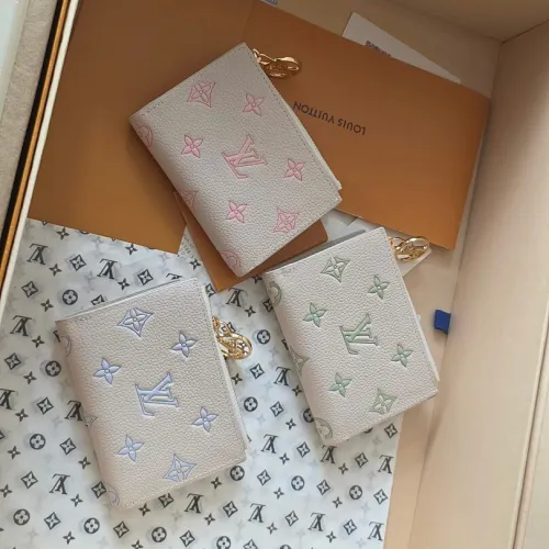 LV M27742 Compact Wallet | Monogram Embossed Leather | Light Blue #B60898