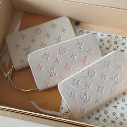 LV M27742 Compact Wallet | Monogram Embossed Leather | Light Blue #B60899