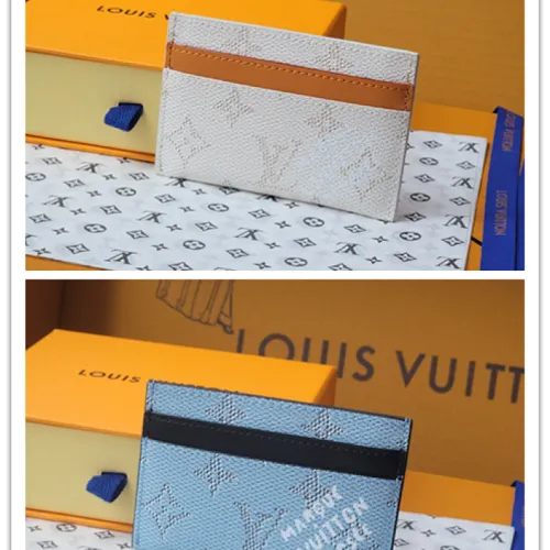 Louis Vuitton M14766 Chip Version Card Holder - Light Blue & White #B59462