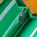 Louis Vuitton M25998 Full-Zip Wallet - Green Monogram Pattern Premium Leather Card Holder & Coin Purse #B59486