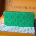 Louis Vuitton M25998 Full-Zip Wallet - Green Monogram Pattern Premium Leather Card Holder & Coin Purse #B59486