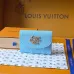 Louis Vuitton M27480 Rosali Sky Blue Empreinte Leather Snap Closure Coin Card Mini Wallet #B66010