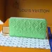 Louis Vuitton M27715 Zippy Apple Green Empreinte Leather Full Zip Long Card Wallet #B66006