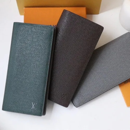 Louis Vuitton M81554 BRAZZA Original Version Wallet - Taiga Leather, Multi-Functional (Size: 10x19x2cm) #B59475
