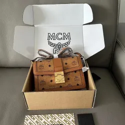 MCM Small Crossbody Bag, Visetos Coated Canvas, Style 65031 15 x 22x 5.5 cm #B61785