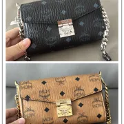 MCM Small Envelope Crossbody Bag, Visetos Monogram, Style 65008 11-18.5-4cm #B61788