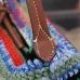 MIUMIU Logo crochet shoulder bag in multicoloured size:25.5×14×10cm #B53490