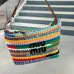 MIUMIU Logo crochet shoulder bag in multicoloured size:25.5×14×10cm #B53490